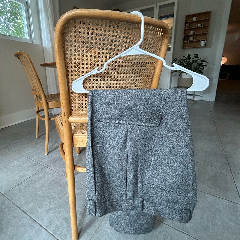 Marled gray cargo dress pants from Topman | 36x34 (but kind of 34x34)